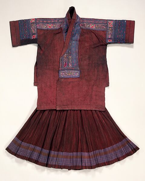 Ensemble, linen, hemp, silk, metal, China (Miao-Geyi)