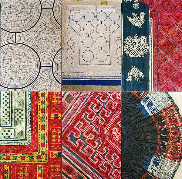 Ensemble, cotton, silk, China (Miao-Gejia)