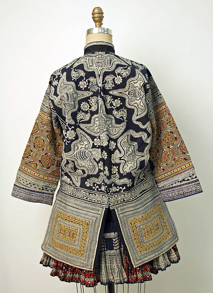 Ensemble, cotton, silk, China (Miao-Gejia)