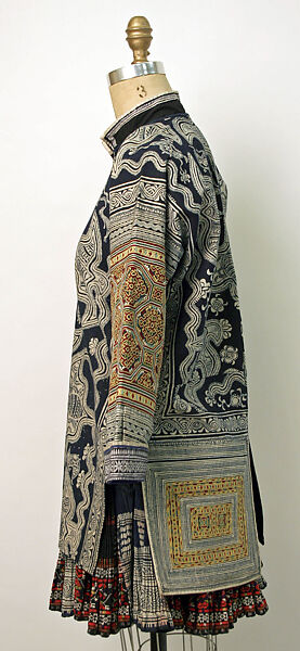 Ensemble, cotton, silk, China (Miao-Gejia)