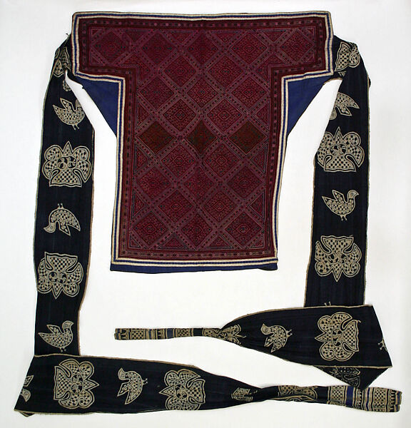 Ensemble, cotton, silk, China (Miao-Gejia)