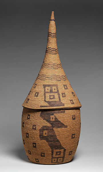 Basket, Fiber, pigment, Tutsi peoples 