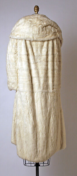 Evening cape, House of Paquin (French, 1891–1956), fur, silk, French