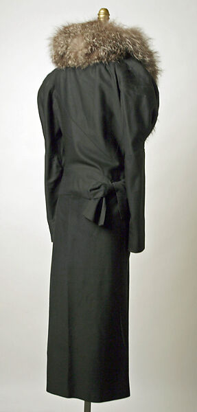 Suit, Attributed to Elsa Schiaparelli (Italian, 1890–1973), wool, fur, French