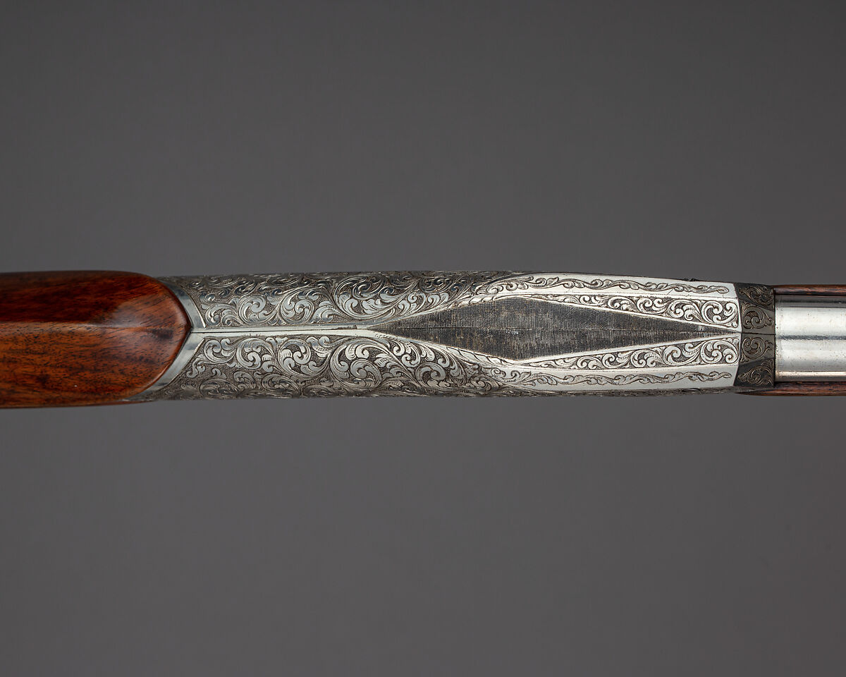 Evans Repeating Rifle Co. Transition Model Lever Action Musket, Manufactured by Evans Repeating Rifle Company (American, Mechanic Falls, Maine 1873–1881), Wood, steel, nickel, American, Mechanic Falls, Maine and New York