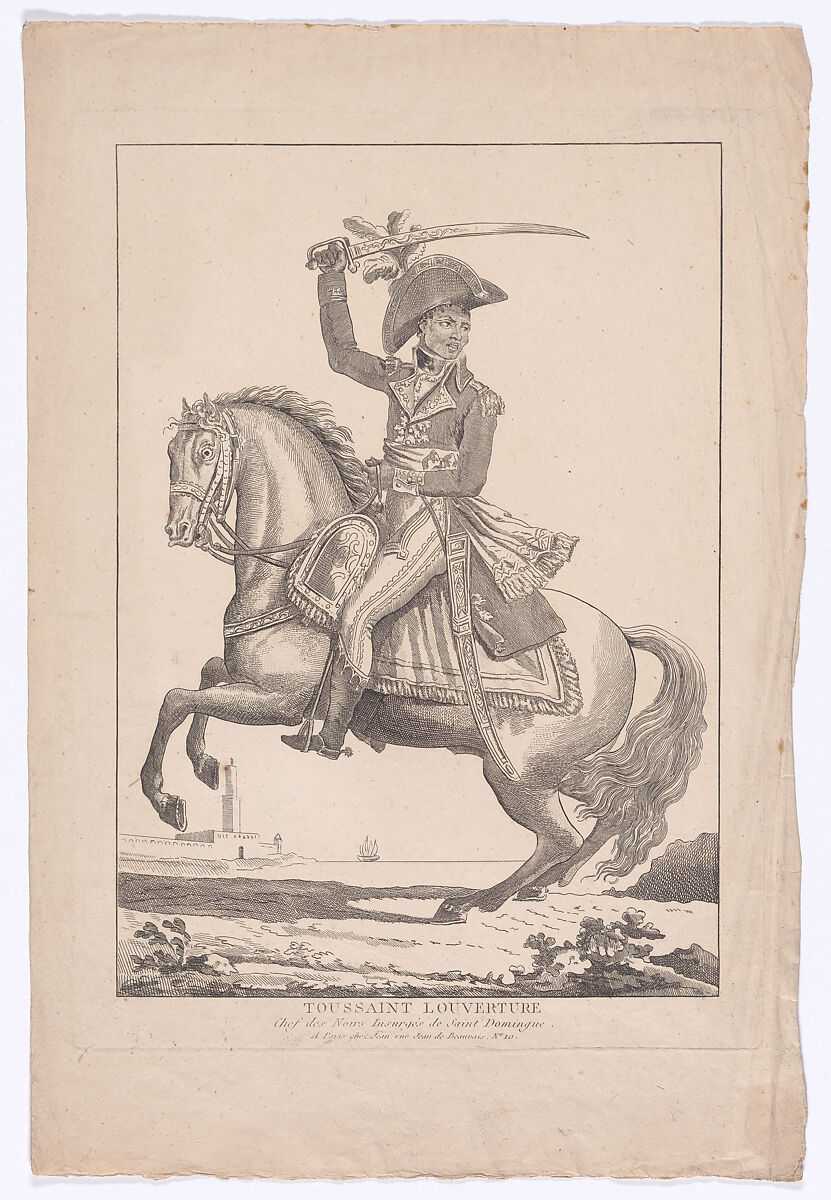 Toussaint Louverture on Horseback, Anonymous, French, 19th century, Etching 