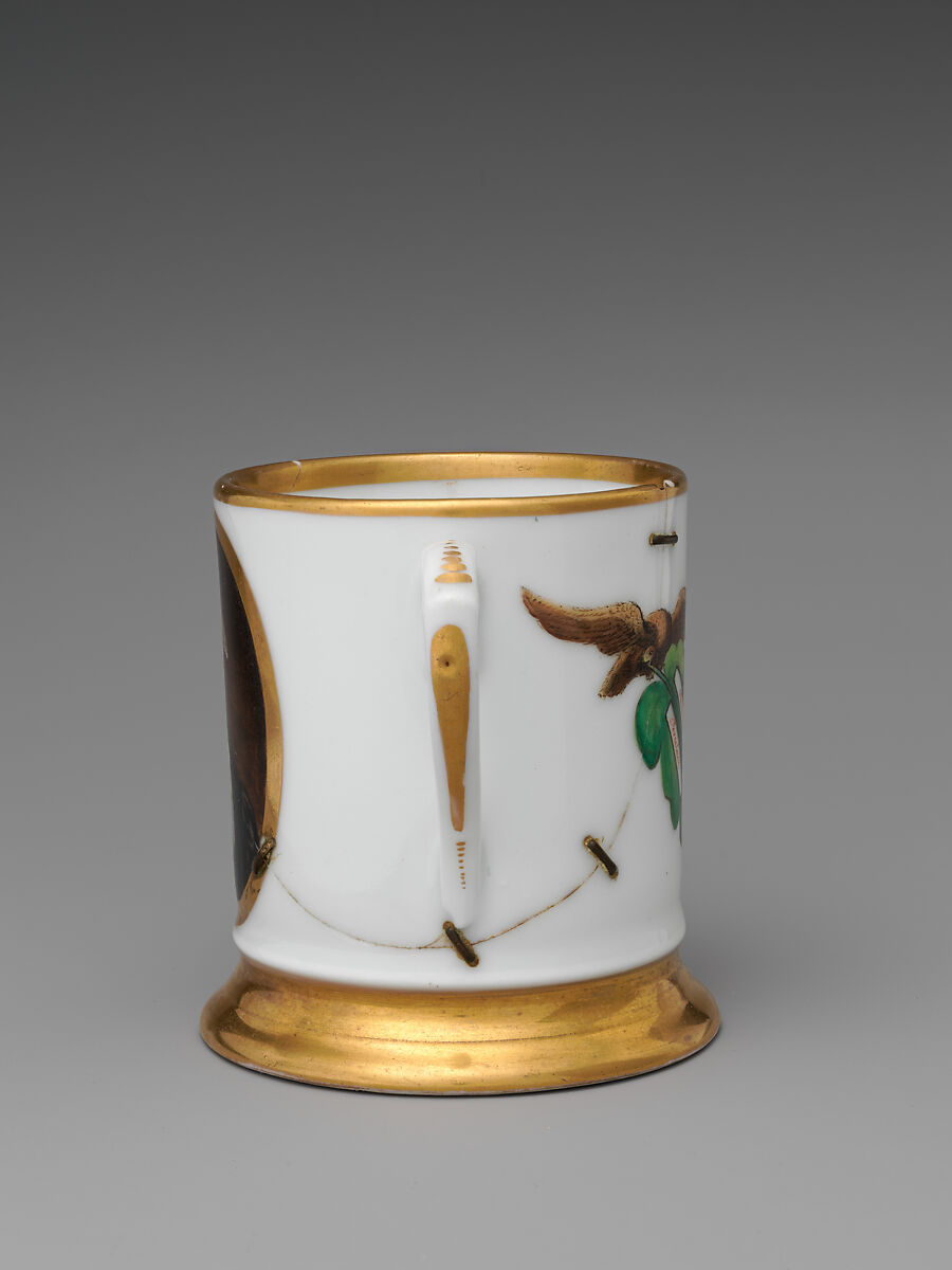 Mug, Possibly Tucker Factory (American, 1826–1838), Porcelain