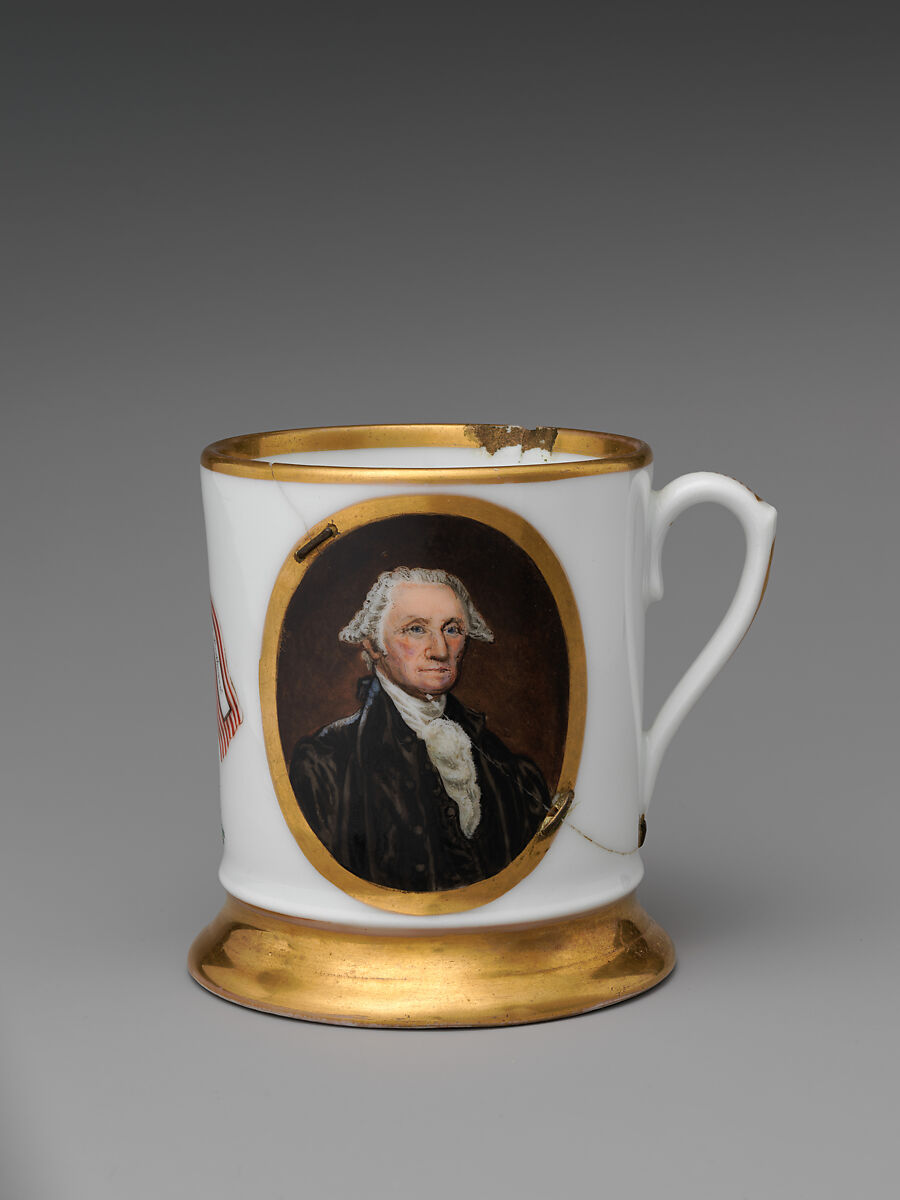 Mug, Possibly Tucker Factory (1826–1838), Porcelain 