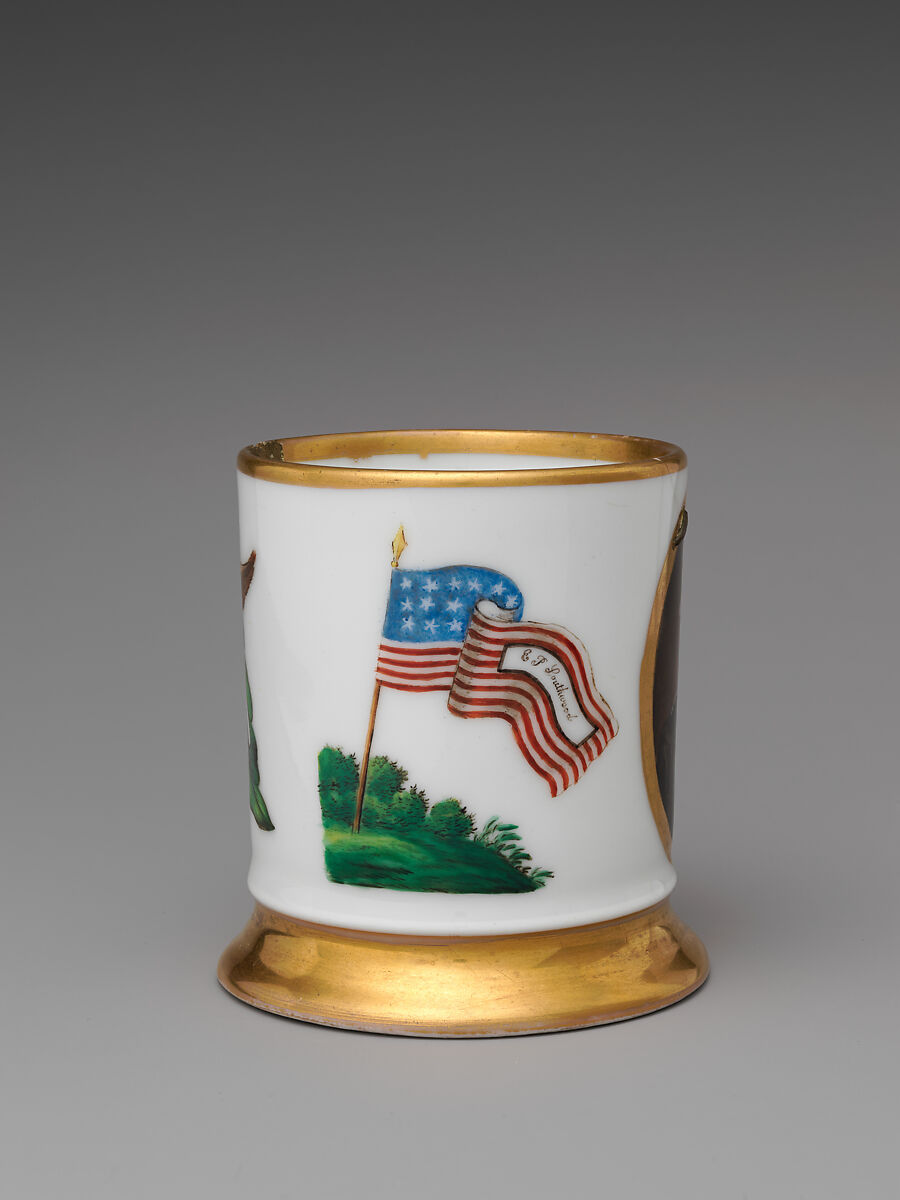 Mug, Possibly Tucker Factory (American, 1826–1838), Porcelain