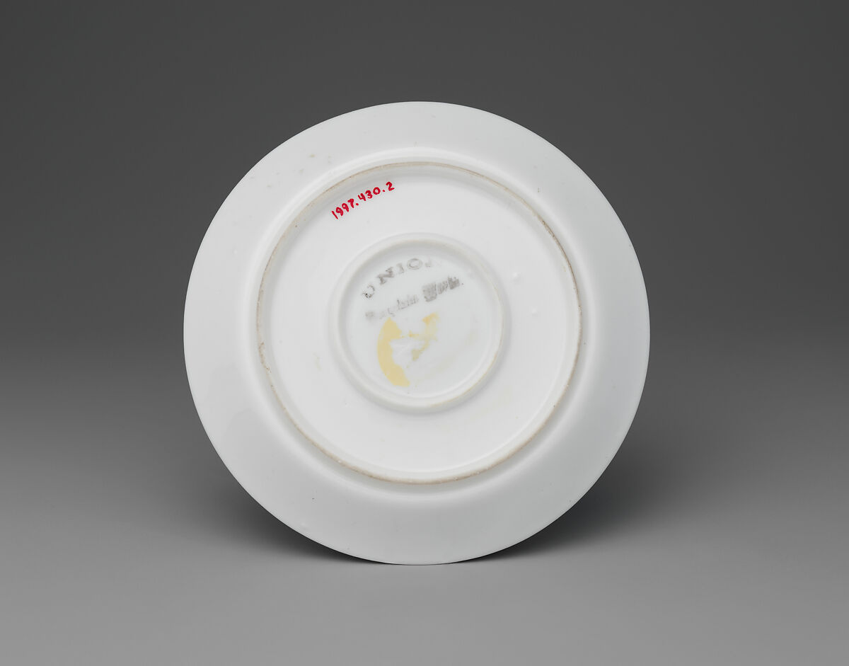 Partial tea set (teapot, sugar bowl, cream pitcher, slop bowl), Union Porcelain Works (American, 1863–1922), Porcelain; allover blue ground with delicate gilded and enamel decoration