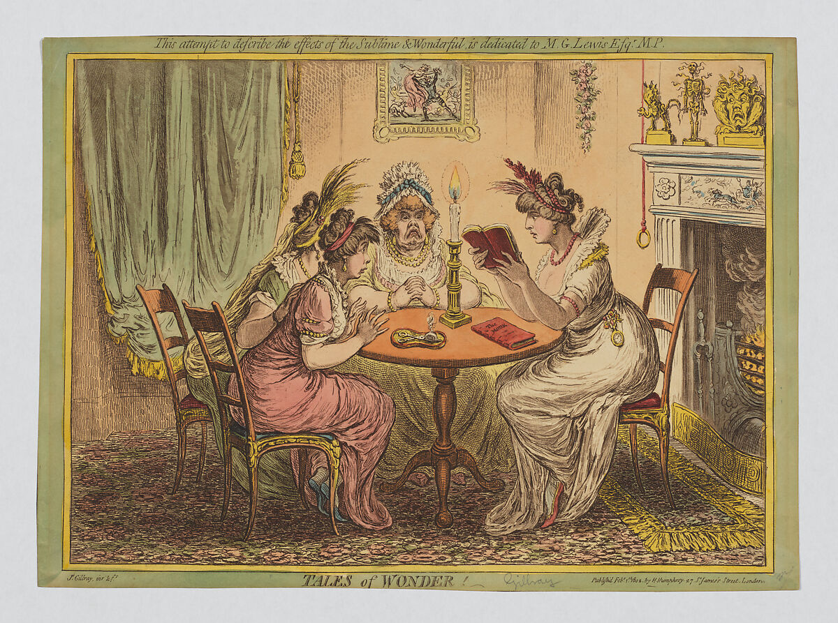 Tales of Wonder!, James Gillray (British, London 1756–1815 London), Hand-colored etching and aquatint 