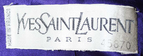 Ensemble, Yves Saint Laurent (French, founded 1961), cotton, silk, wool, French