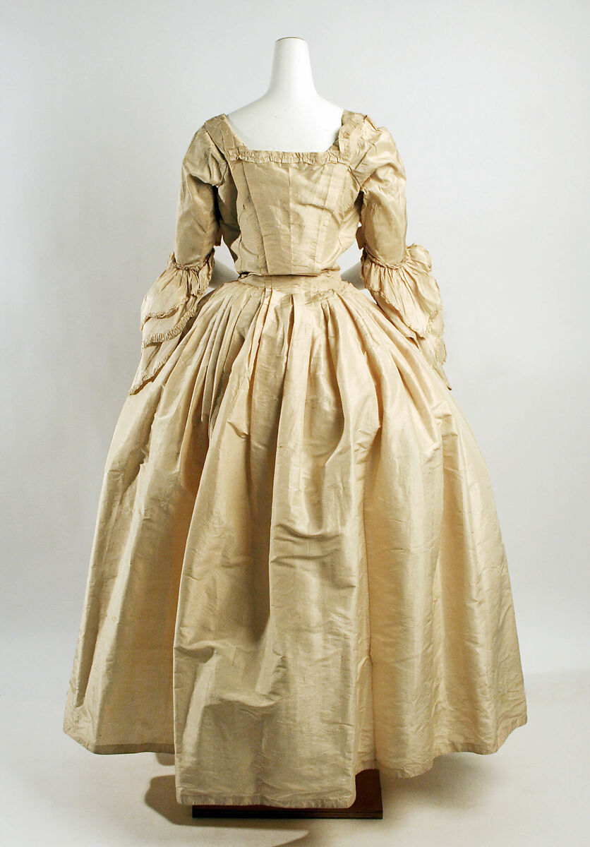 Dress, silk, British