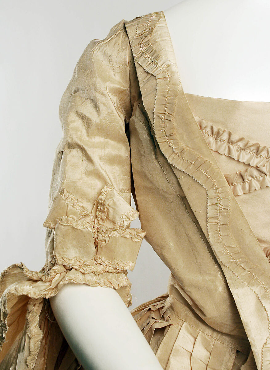 Dress, silk, British