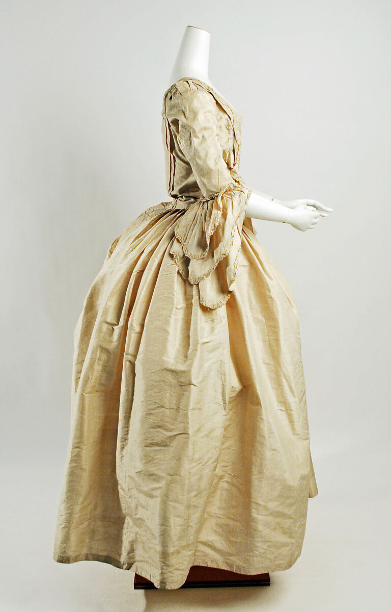 Dress, silk, British