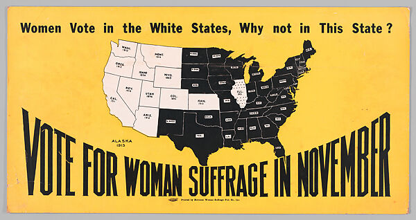 Vote for Woman Suffrage in November, Anonymous, American, 20th century, Lithograph 