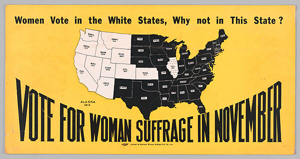 Vote for Woman Suffrage in November, Anonymous, American, 20th century  American, Lithograph