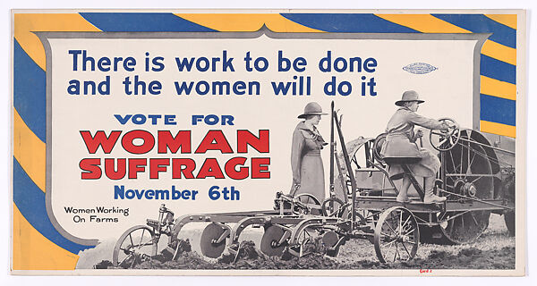 Vote for Woman Suffrage November 6th, Anonymous, American, 20th century, Lithograph 
