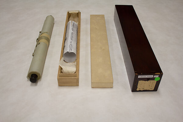 Huaisu Writing on a Banana Leaf, Tomioka Tessai (Japanese, 1836–1924), Hanging scroll; ink and color on paper, Japan