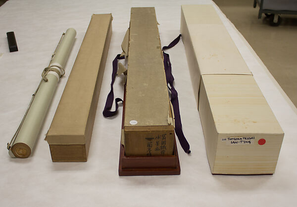 Poetry Gathering at the Orchid Pavilion (Lanting), Tomioka Tessai (Japanese, 1836–1924), Hanging scroll; ink and color on paper, Japan