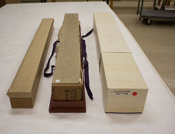 Poetry Gathering at the Orchid Pavilion (Lanting), Tomioka Tessai (Japanese, 1836–1924), Hanging scroll; ink and color on paper, Japan