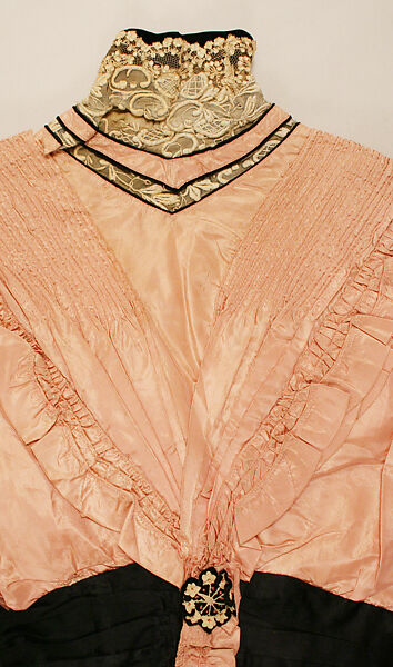 Dress, silk, cotton, British