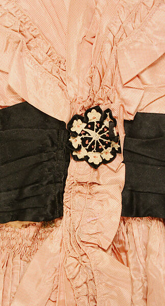 Dress, silk, cotton, British