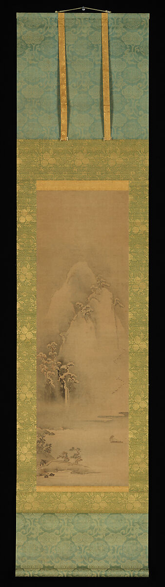 Eight Views of Xiao and Xiang, Iwasa Matabei (Iwasa Matabē) 岩佐又兵衛 (Japanese, 1578–1650), Diptych of hanging scrolls; ink and color on paper, Japan