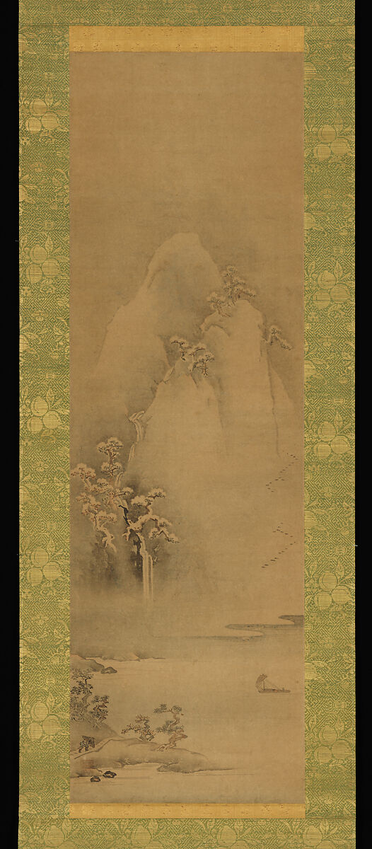 Eight Views of Xiao and Xiang, Iwasa Matabei (Iwasa Matabē) 岩佐又兵衛 (Japanese, 1578–1650), Diptych of hanging scrolls; ink and color on paper, Japan
