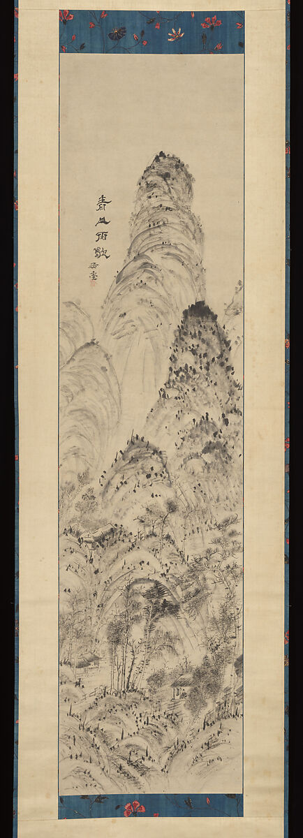Green Mountains as the Rain Ceases, Urakami (Uragami) Gyokudō 浦上玉堂 (Japanese, 1745–1820), Hanging scroll; ink on paper, Japan 