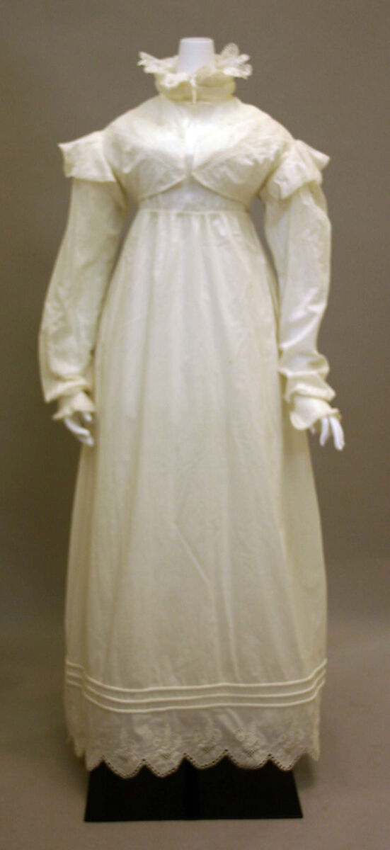 Morning dress, cotton, British 