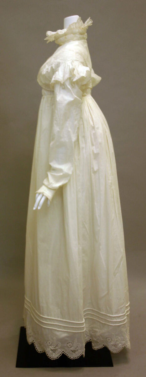 Morning dress, cotton, British