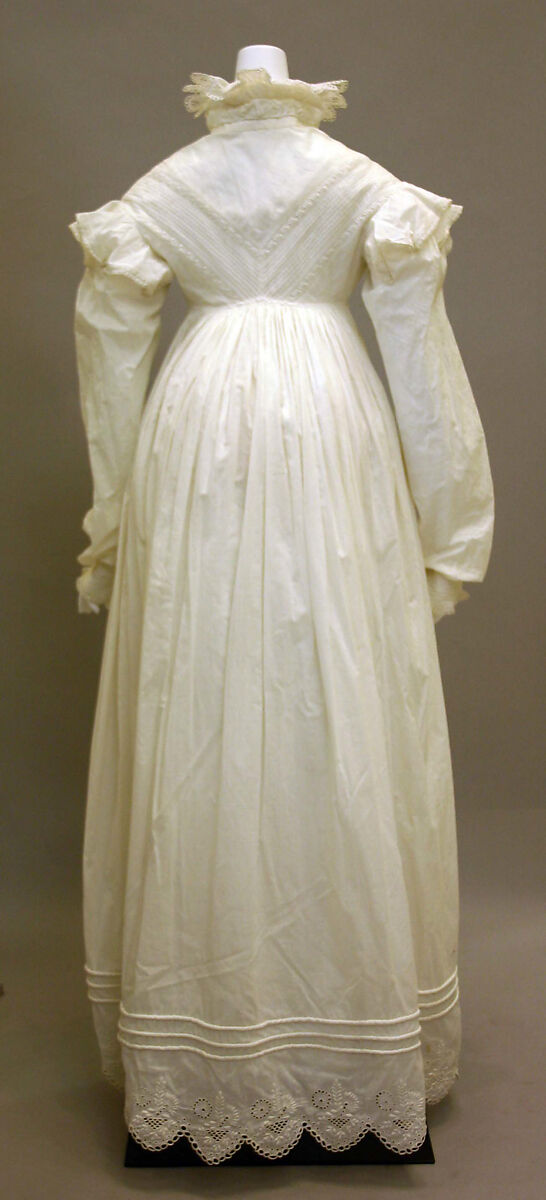 Morning dress, cotton, British