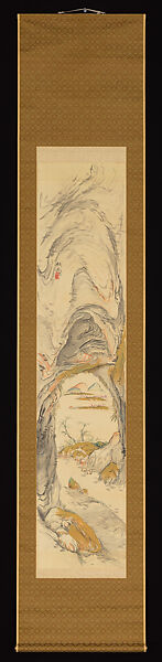 Peach Blossom Spring in Wuling, Ishii Rinkyō  石井林響 (Japanese, 1886–1930), Hanging scroll; ink and color on silk, Japan