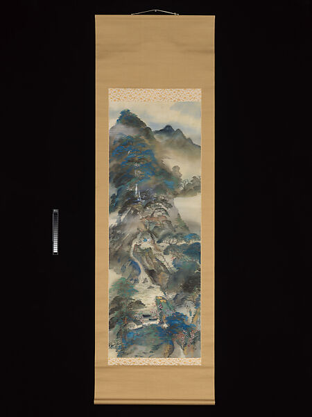 Peach Blossom Spring Utopia, Tomita Keisen 冨田溪仙 (Japanese, 1879–1936), Hanging scroll; ink and color on silk, Japan