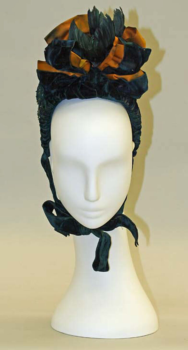 Ensemble, Catherine Donovan (American (born Ireland), 1826 (?)–1906), wool, silk, glass, feathers, American