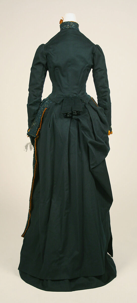 Ensemble, Catherine Donovan (American (born Ireland), 1826 (?)–1906), wool, silk, glass, feathers, American
