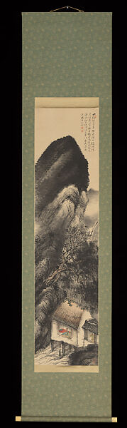 Fishing in Reclusion, Yasuda Hanpo 安田半圃 (Japanese, 1889–1947), Hanging scroll; ink and color on paper, Japan