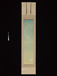 Moon, Cormorants and Herons, Fujii Tatsukichi 藤井達吉 (Japanese, 1881–1964), Pair of hanging scrolls; color on paper, Japan