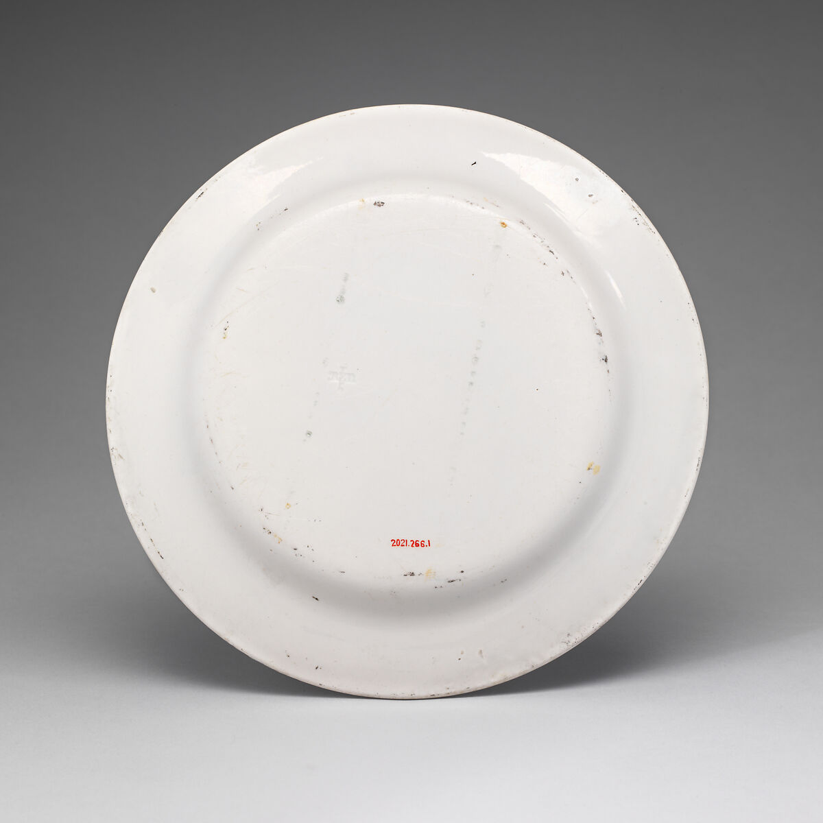 Plate with a scene from Métamorphoses du Jour (plate 3), Creil (French, 1797–1895), Glazed earthenware with transfer-printed decoration, French, Creil