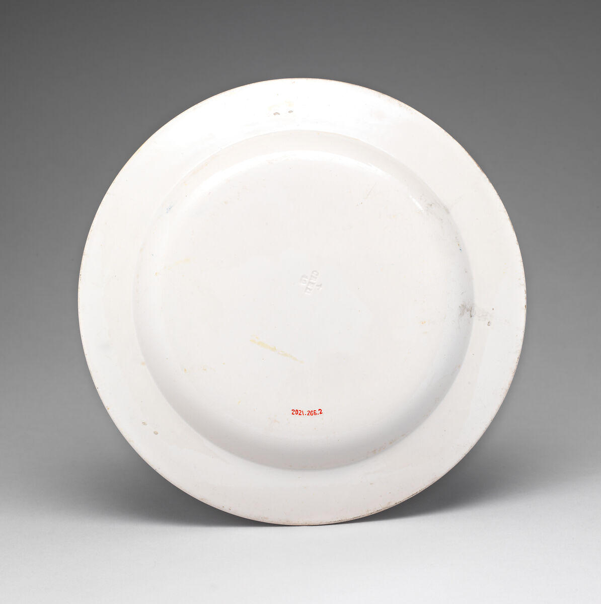 Plate with a scene from Métamorphoses du Jour (plate 37), Creil (French, 1797–1895), Glazed earthenware with transfer-printed decoration, French, Creil