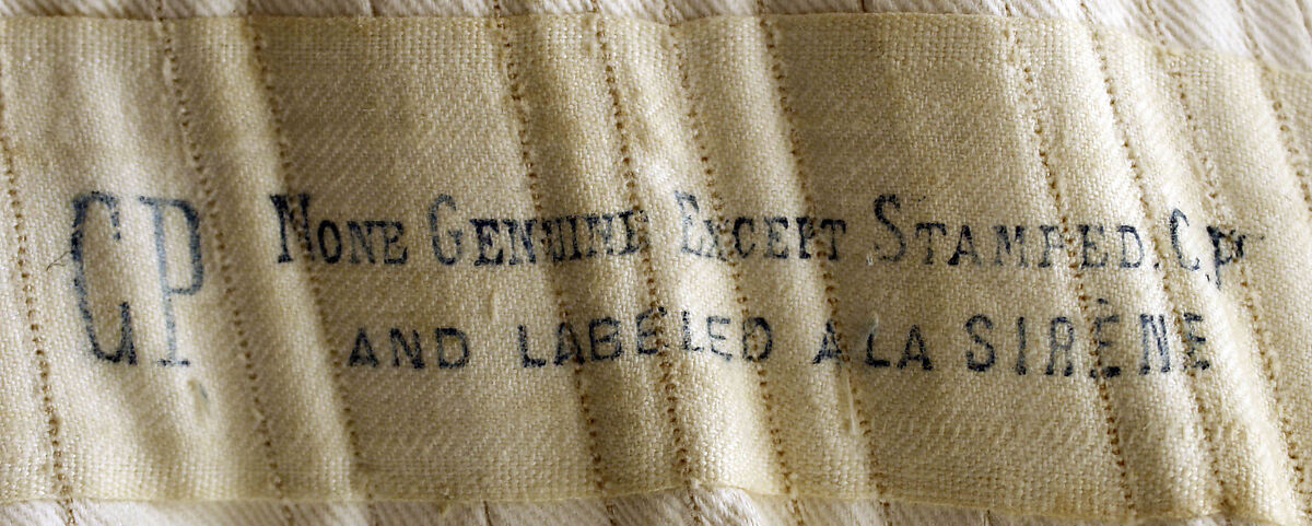 Corset, silk, cotton, metal, American