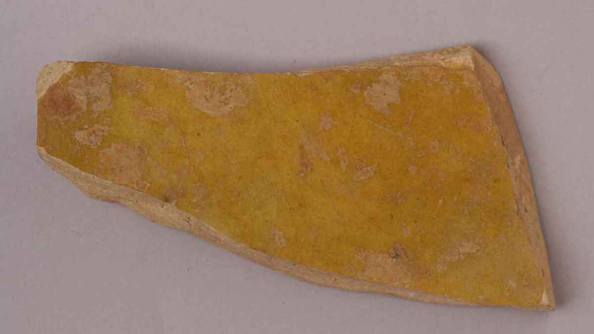 Ceramic Fragments, Earthenware; slipped, glazed