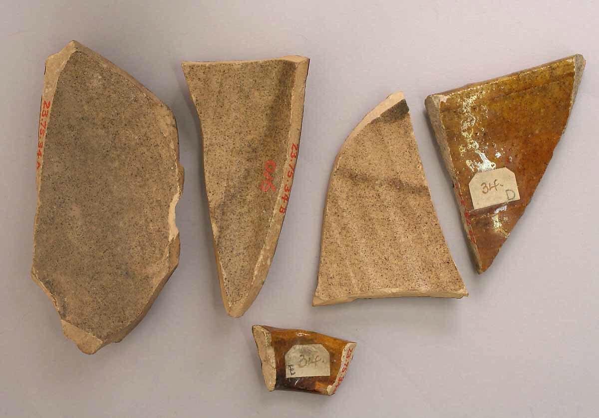 Ceramic Fragments, Earthenware; glazed