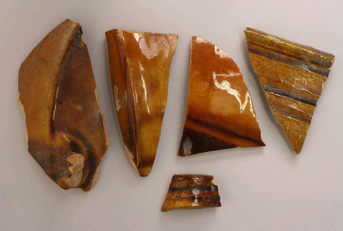 Ceramic Fragments, Earthenware; glazed