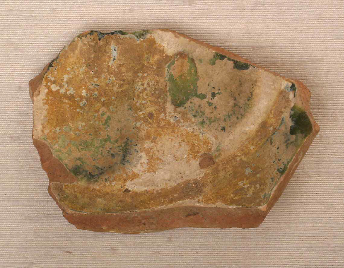 Fragments of Splashed Ceramic, Earthenware; painted on opaque white glaze (some fragments only)