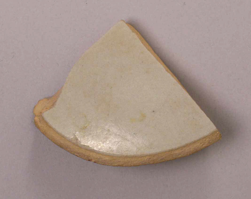 Fragments of Ceramics with Opacified Glaze, Earthenware; glazed