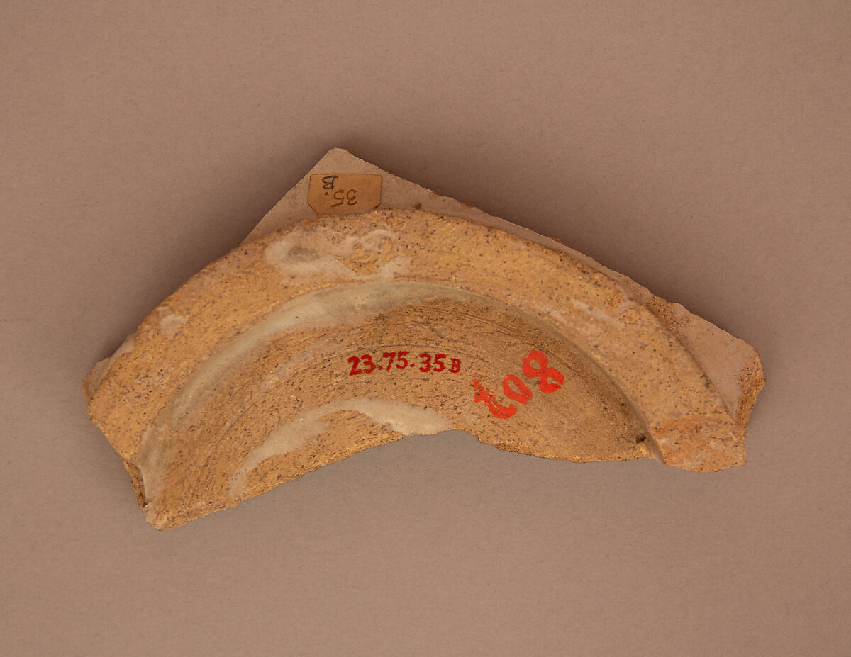 Fragments of Ceramics with Opacified Glaze, Earthenware; glazed