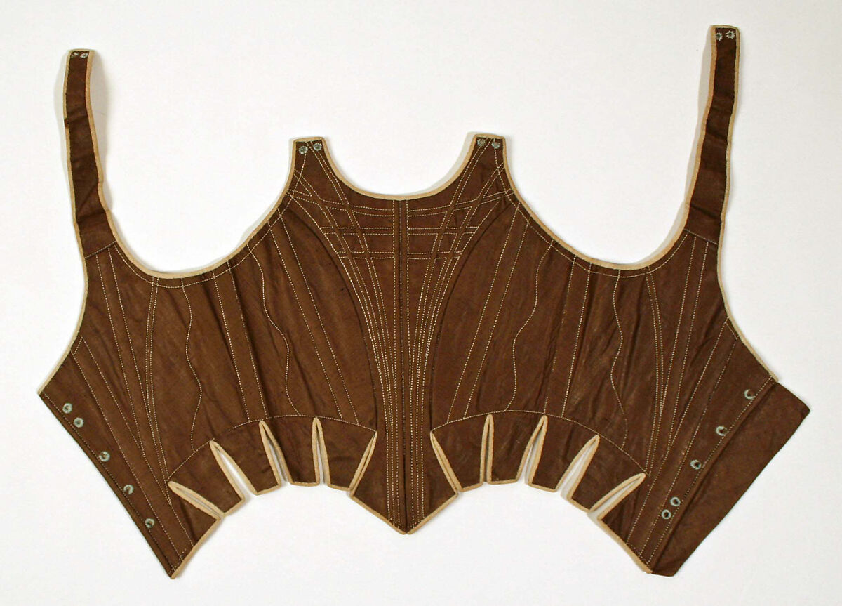 Corset, cotton, wood, European 