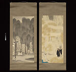 Hanshan and Shide, Kosugi Misei (Hōan ) 小杉未醒 (放菴) (Japanese, 1881–1964), Pair of hanging scrolls: ink and color on silk, Japan